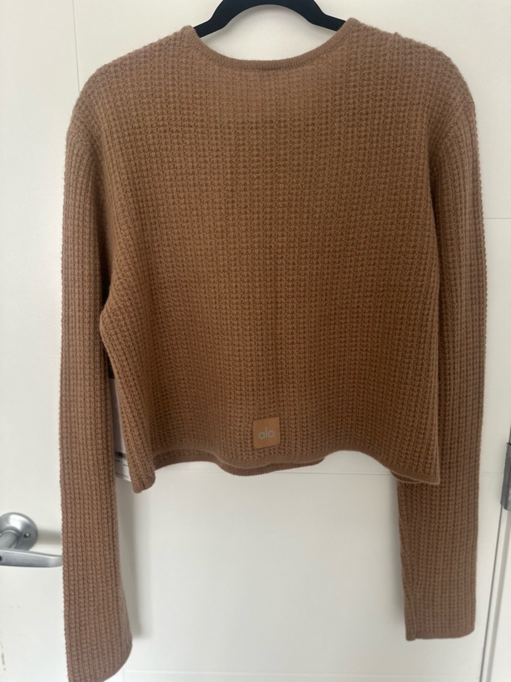ALO Cashmere Set | Cashmere Plush Waffle Lounge Set Toasted Almond - Picture 5 of 16